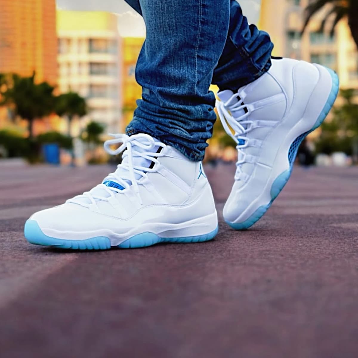 Air Jordan 11 Legend Blue 2014 on feet