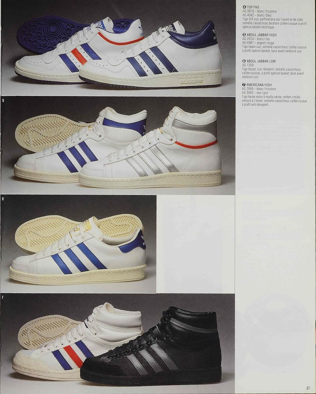 Catalogue adidas Jabbar année 70 80