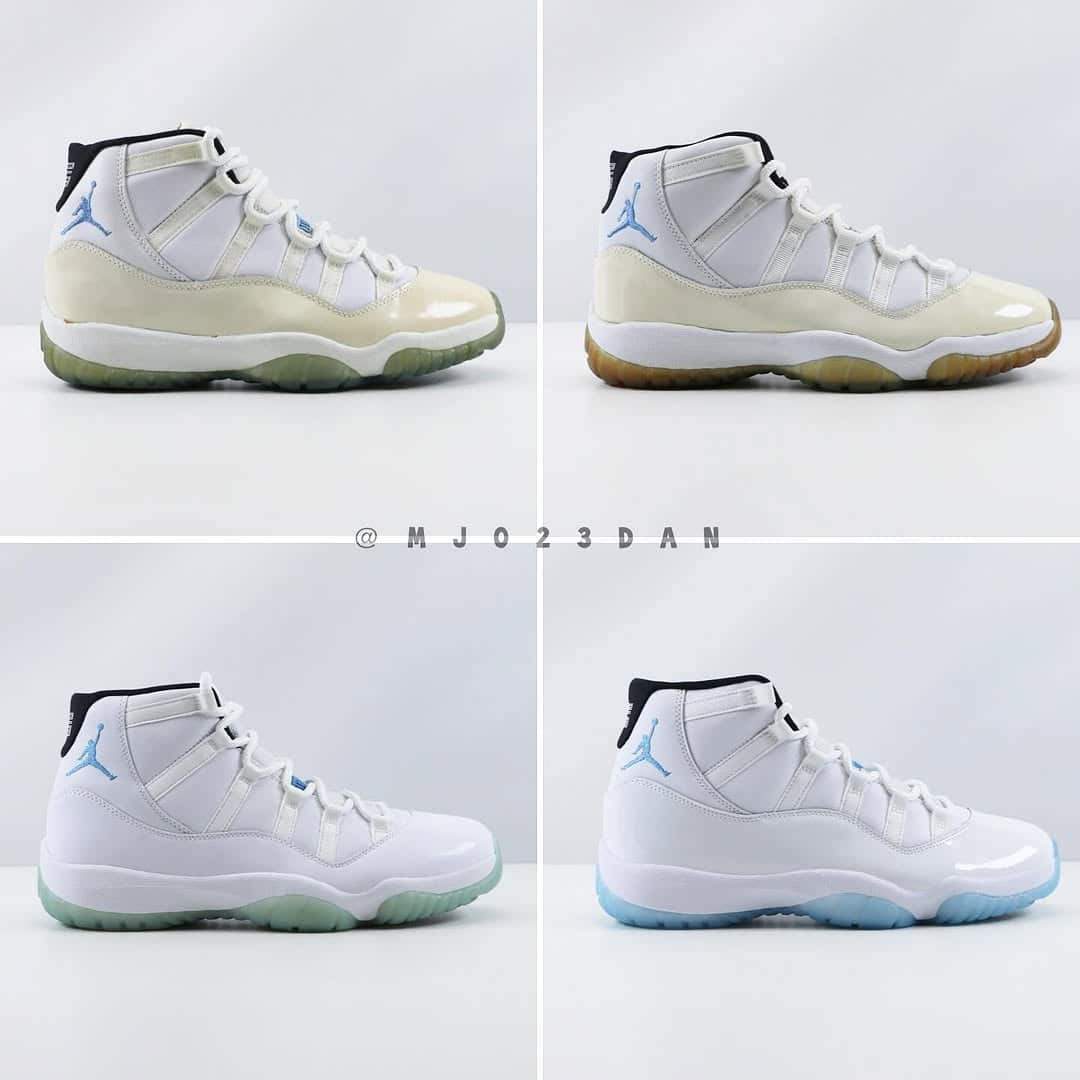 Comparatif Air Jordan 11 Columbia vs Jordan 11 Legend Blue (2)