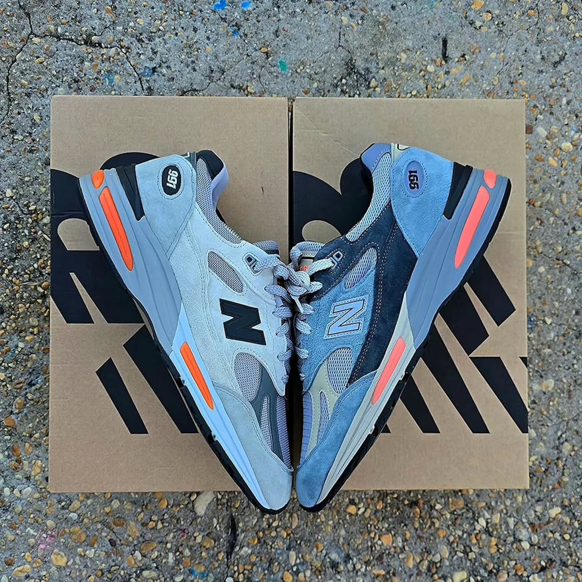 New Balance 991v2 Grey Orange U991BS2 (2-1)