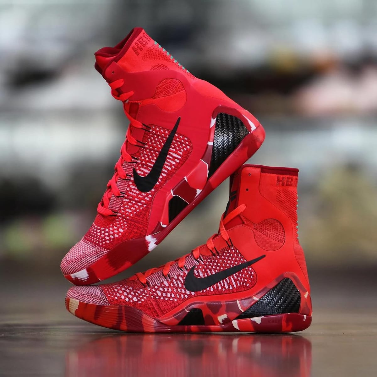 Nike Kobe 9 High Elite rouge père noel FZ7335-600 (1)