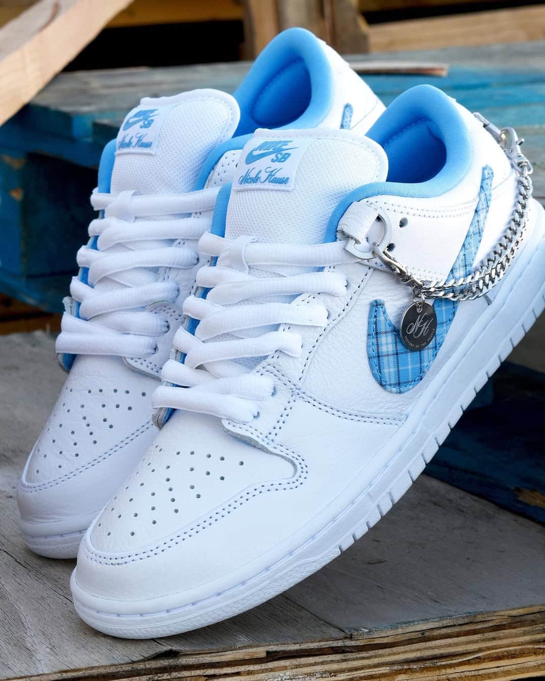 Nike SB Dunk Low Pro x Nicole Hause White and University Blue (1)