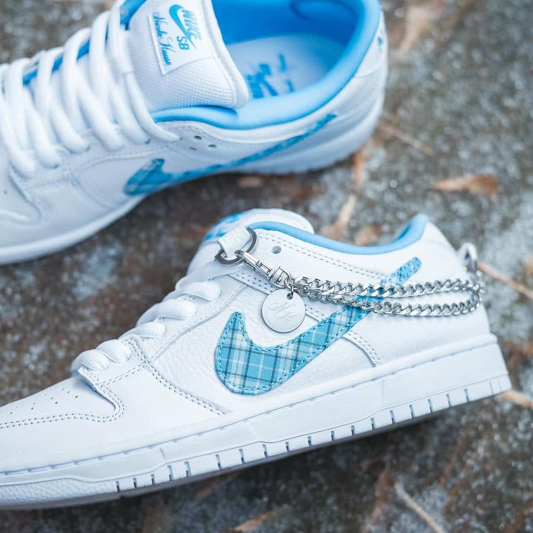 Nike SB Dunk Low Pro x Nicole Hause White and University Blue (3)