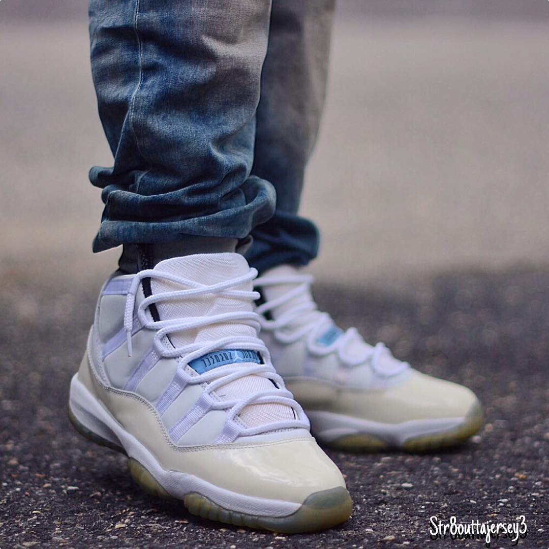 AJ11 Columbia 2001 cuir vernis beige 136046-142 (5)