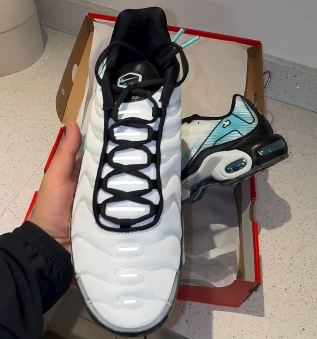 Nike Air Max Plus Vapor Mercurial Aurora Green blanche et turquoise HV6225-100 (1)