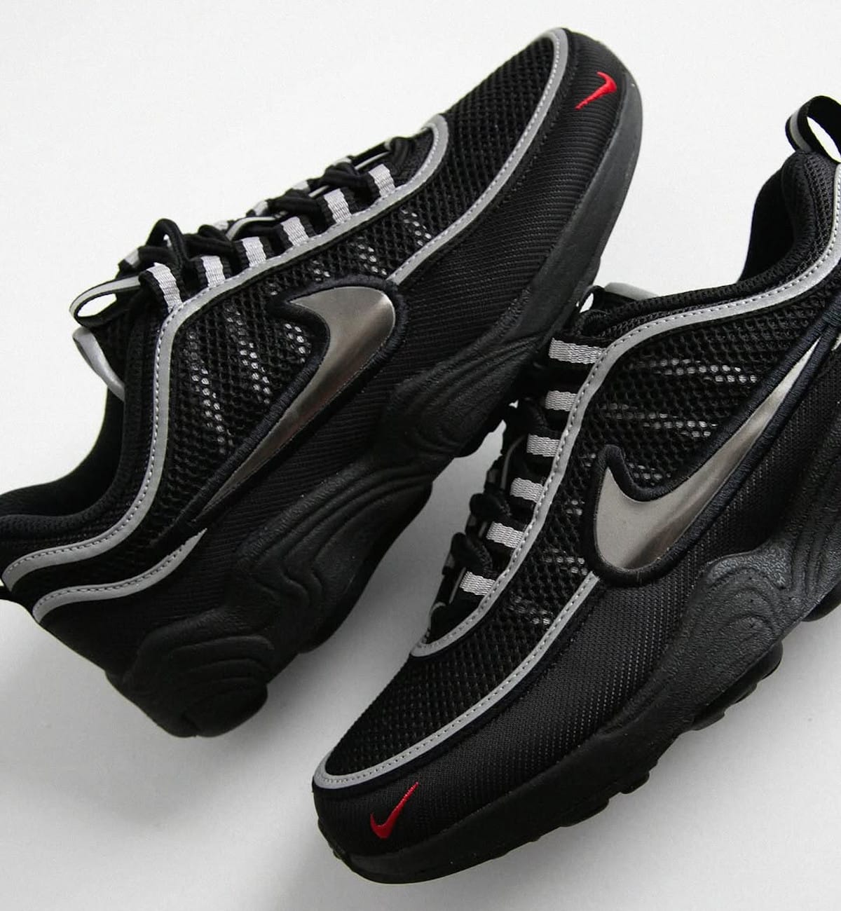 Nike Air Zoom Spiridon SP Noire Black Sport Red virgule brillante HF9117-002 (3)