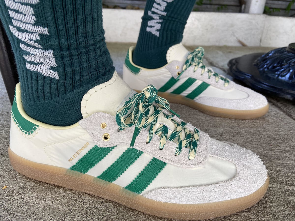 Wales Bonner x adidas Samba Cream Green chaussettes assorties nick314