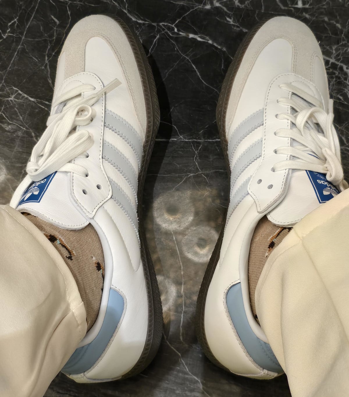 adidas Samba Halo Blue blanche et bleu ciel @thenotoriousmvg