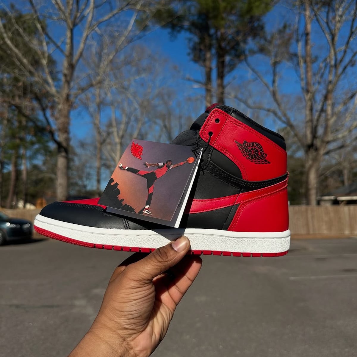 Air Jordan 1 Bred Rouge et Noir Bannie réédition anniversaire (5)