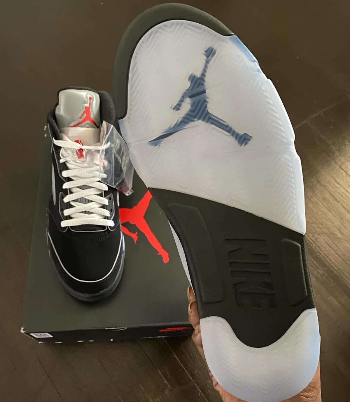 Air Jordan 5 Réimaginée noire Black Silver 2025 HF3975-001 (5)