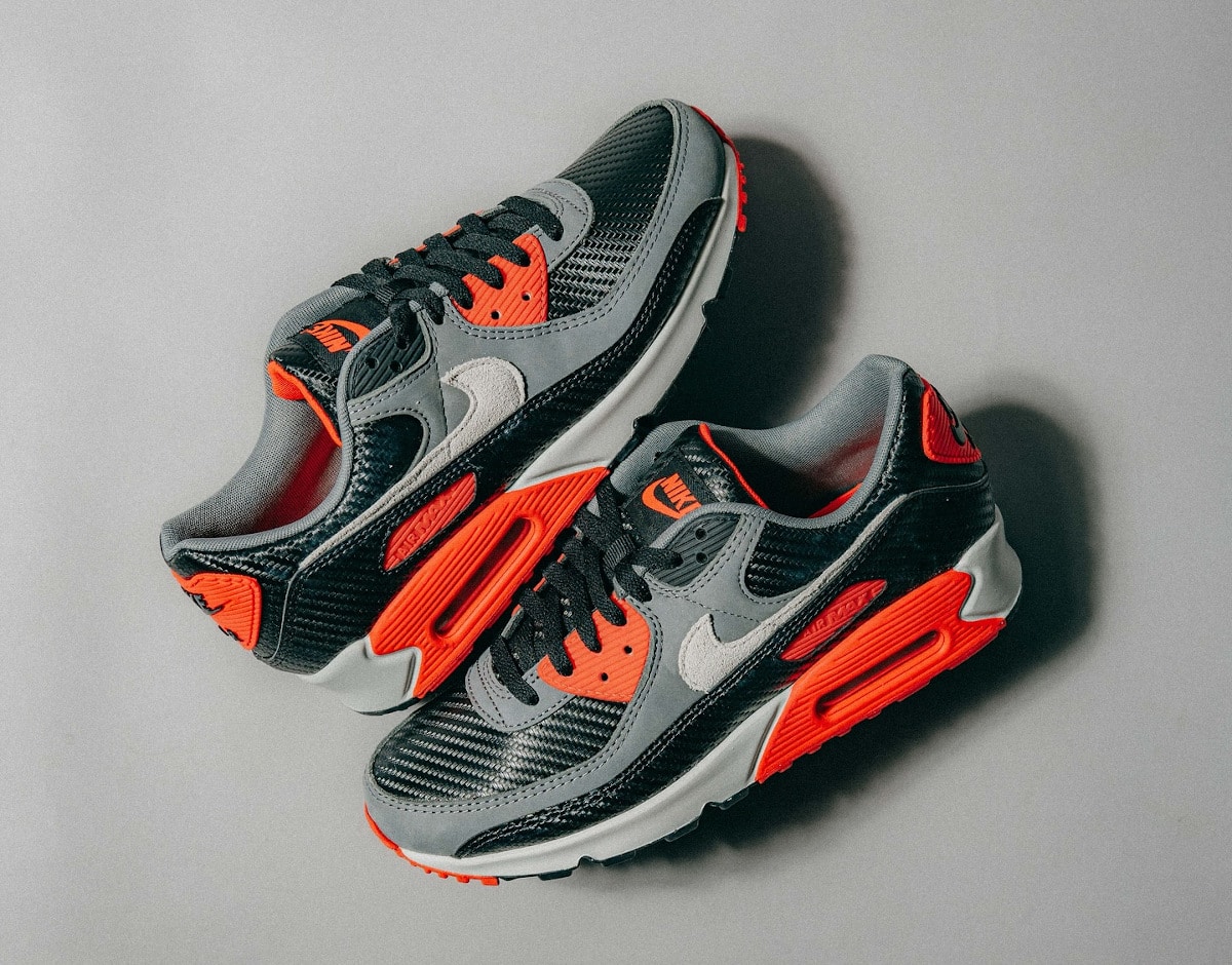 Nike Air Max 90 Premium Cool Grey Bright Crimson Reverse Infrared (1)