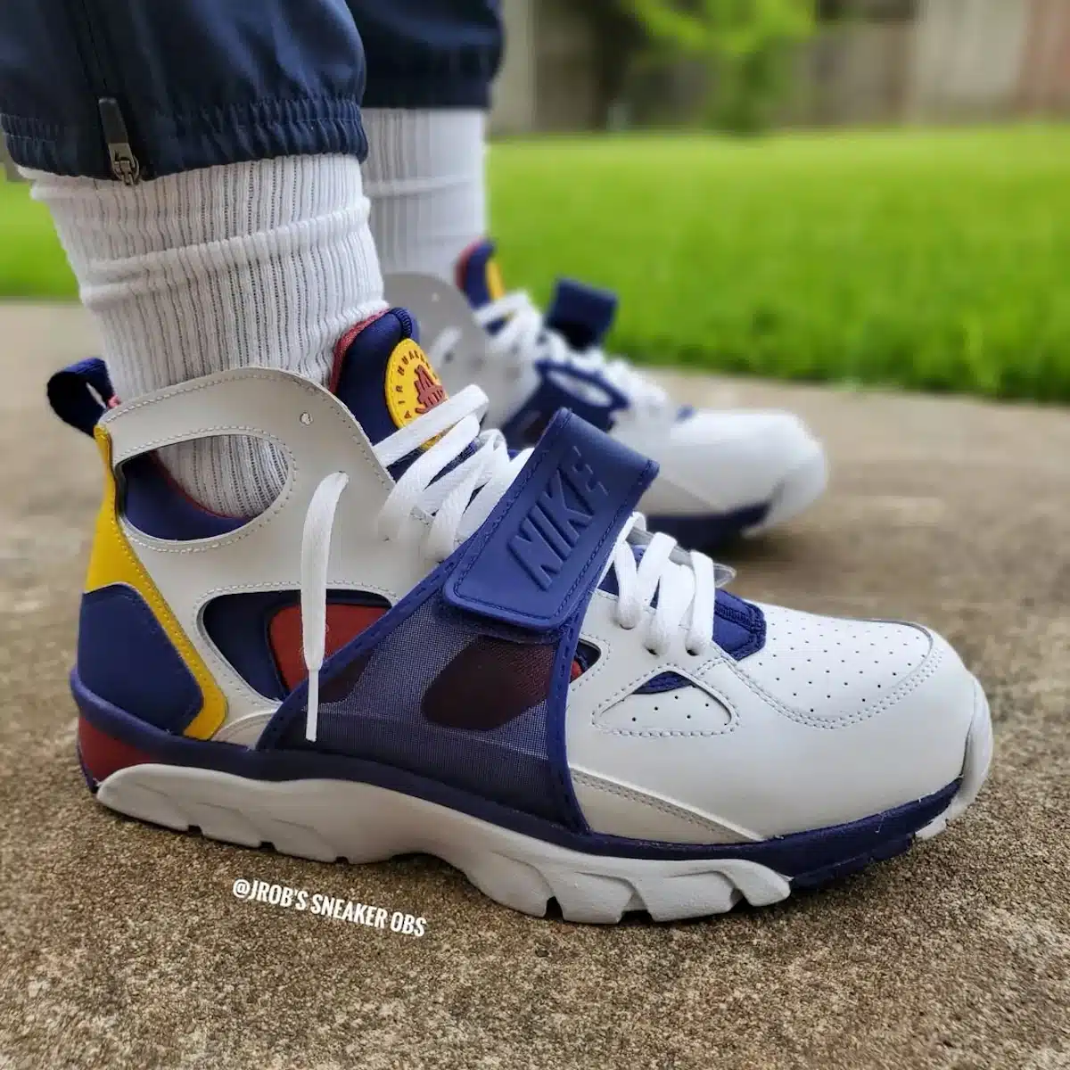 Nike Air Trainer Huarache White Receny Purple Amarillo @jrobs_sneaker_obs