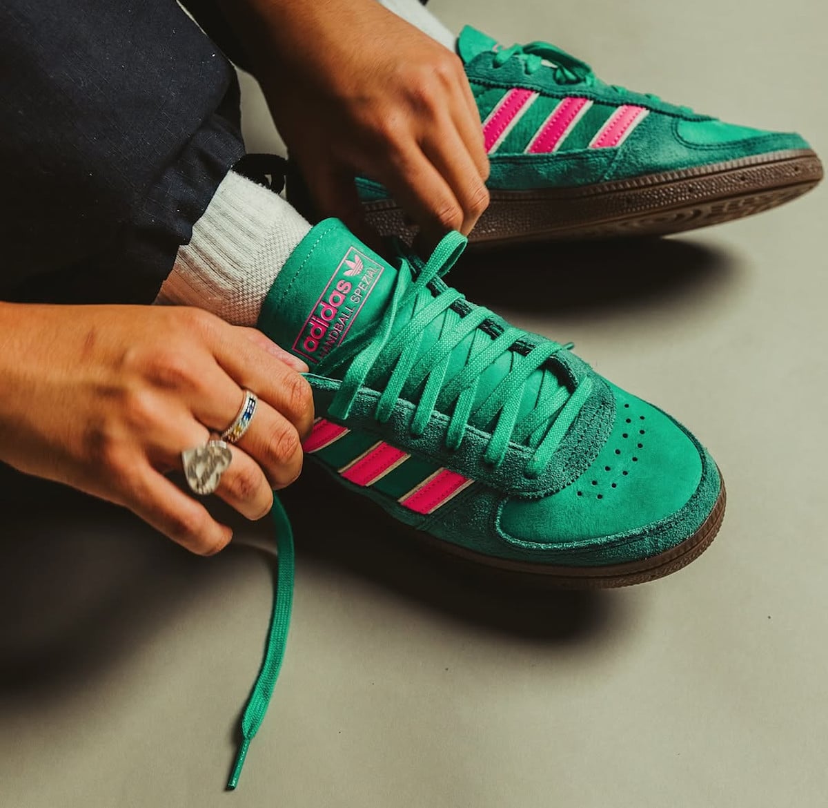 adidas Handball Spezial WM Watermelon vert foncé et rose