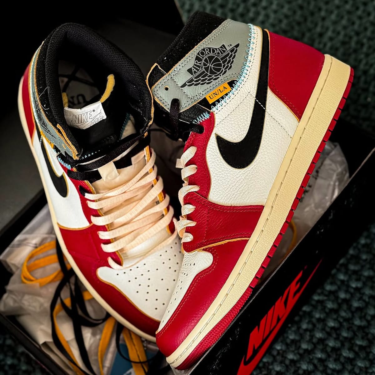 Air Jordan 1 Union rouge et grise au look vintage HV8563-600 (5)