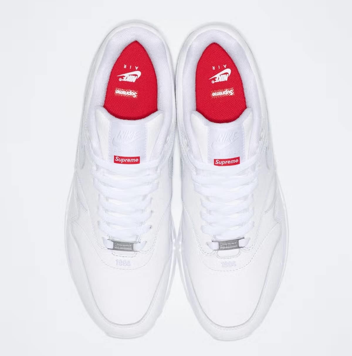 Nike Air Max 1 Supreme en cuir blanc HF8813-100 (2)