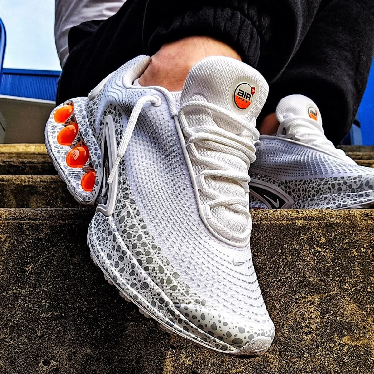 Nike Air Max Dn blanche imprimé safari gris bulle orange HM0811-100 (3)